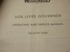 Operation Instructions (WOODWARD UG8 Lever Governor)