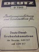 Operation Instructions and Spare Parts List Diesel Engine (DEUTZ A4M/A6M 517)