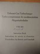 Operation Instructions (Pielstick Exhaust Turbocharger VTR 400)