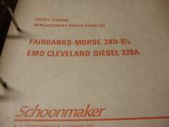 Spare Parts Catalog (FAIRBANKS-MORSE 38D-8 1/8, EMD CLEVELAND DIESEL 278A)