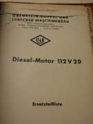 Spare Parts List (O &amp; K Diesel-Motor 112V2D)