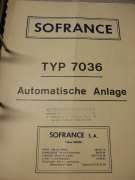 Operation Instructions (SOFRANCE TYP 7036)